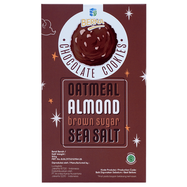 Berna Oats & Almond Cookies Chocolate Box 100gr