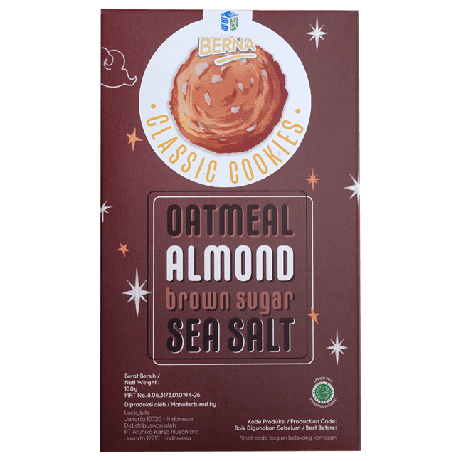 Berna Oats & Almond Cookies Classic Box 100gr